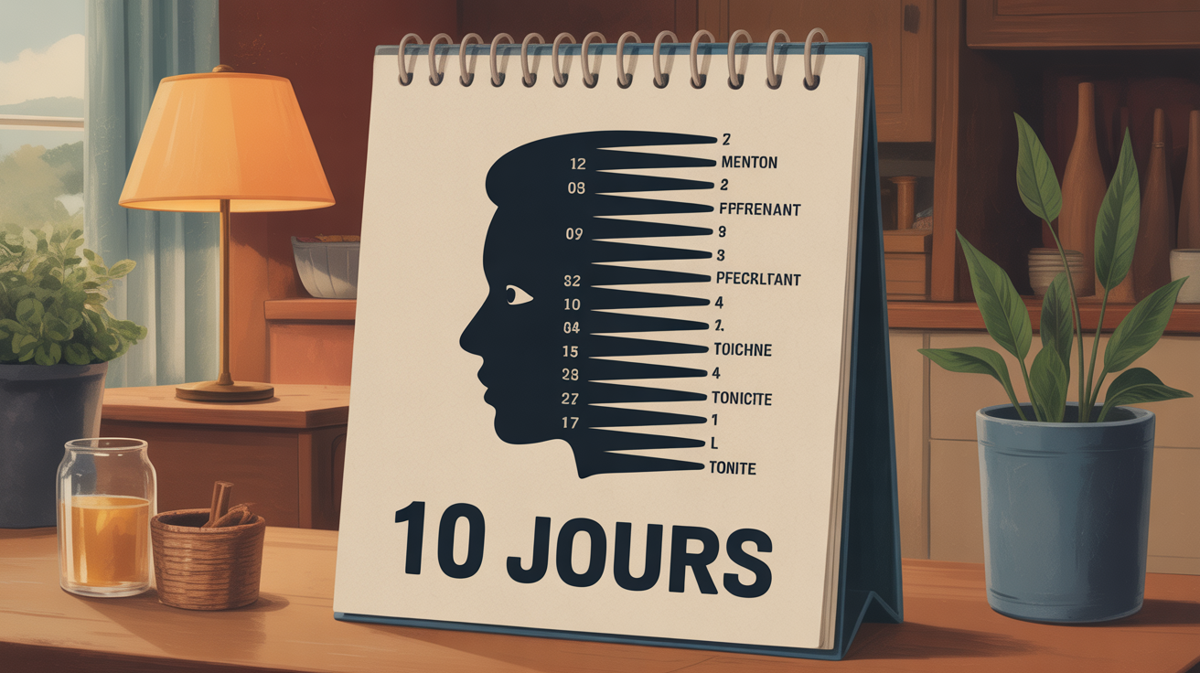 calendrier 10 jours double menton evolution