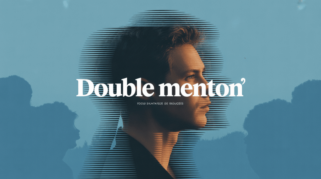 illustration double menton visage ovale