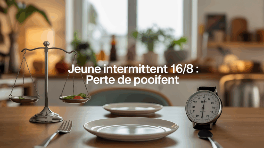 Vue moderne table jeune intermittent 16 8 balance montre assiette