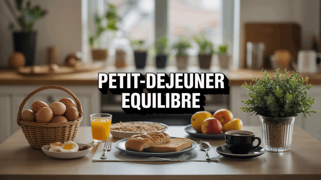 Petit dejeuner equilibre table aliments perte de poids