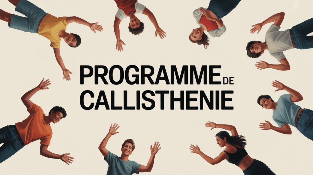Programme callisthenie silhouettes dynamiques fond clair