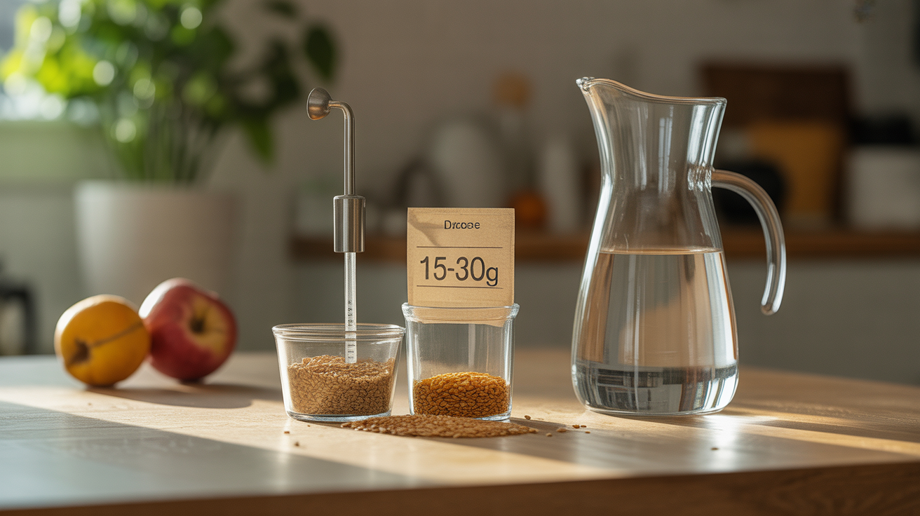 cuillere dose graines et eau quantite perte de poids