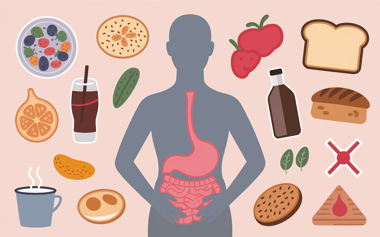 schema causes ventre gonfle digestion aliments
