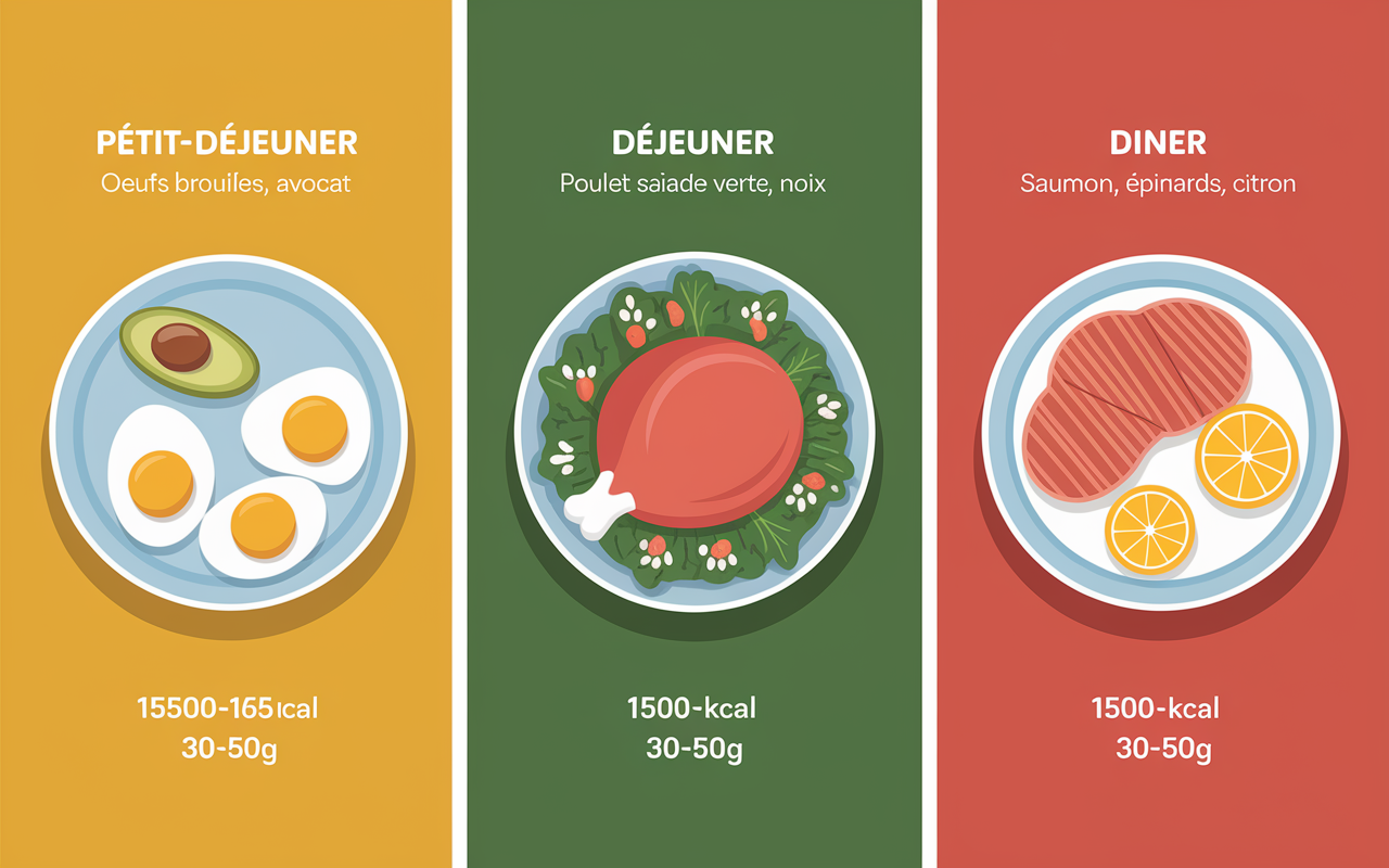 Menus et recettes typiques regime keto 10 jours