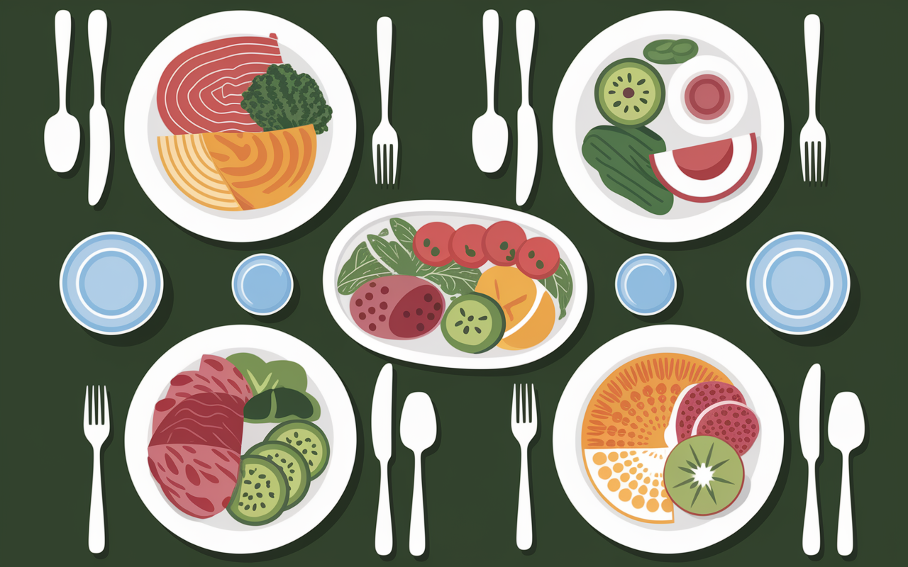 assiettes equilibrees menus perte de poids