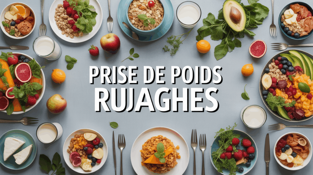 prise de poids rapide grande table aliments riches et colorés