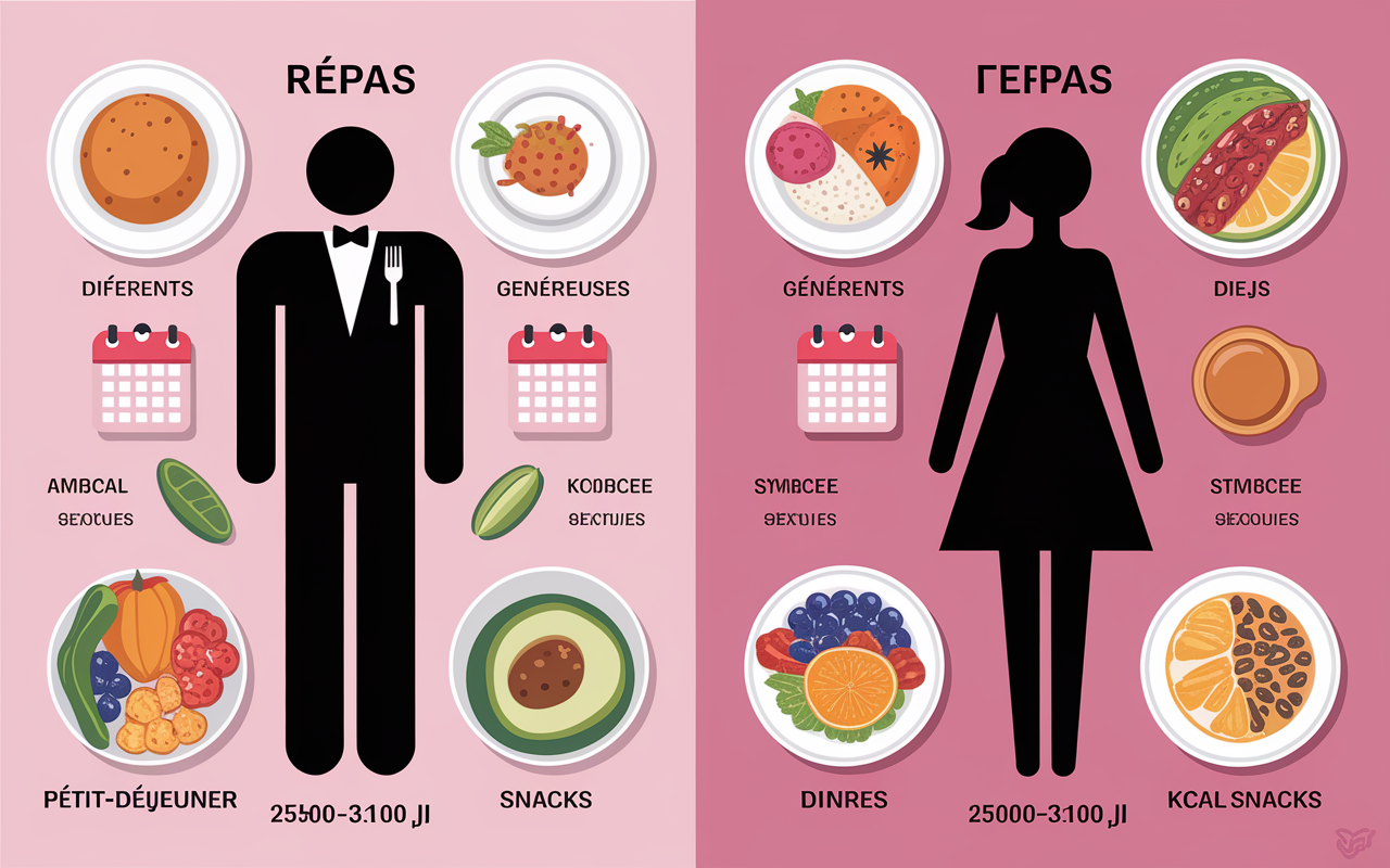 prise de poids rapide menu homme femme plan repas semaine