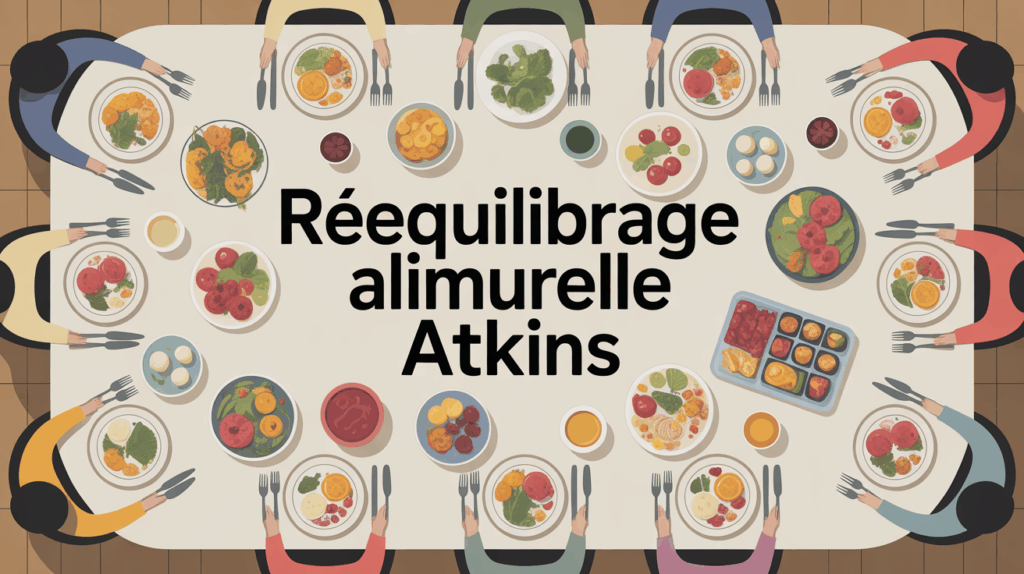 Table familiale Atkins repas sain ambiance chaleureuse