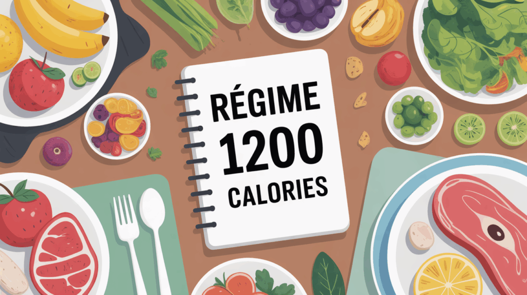 Table de repas equilibres regime 1200 calories