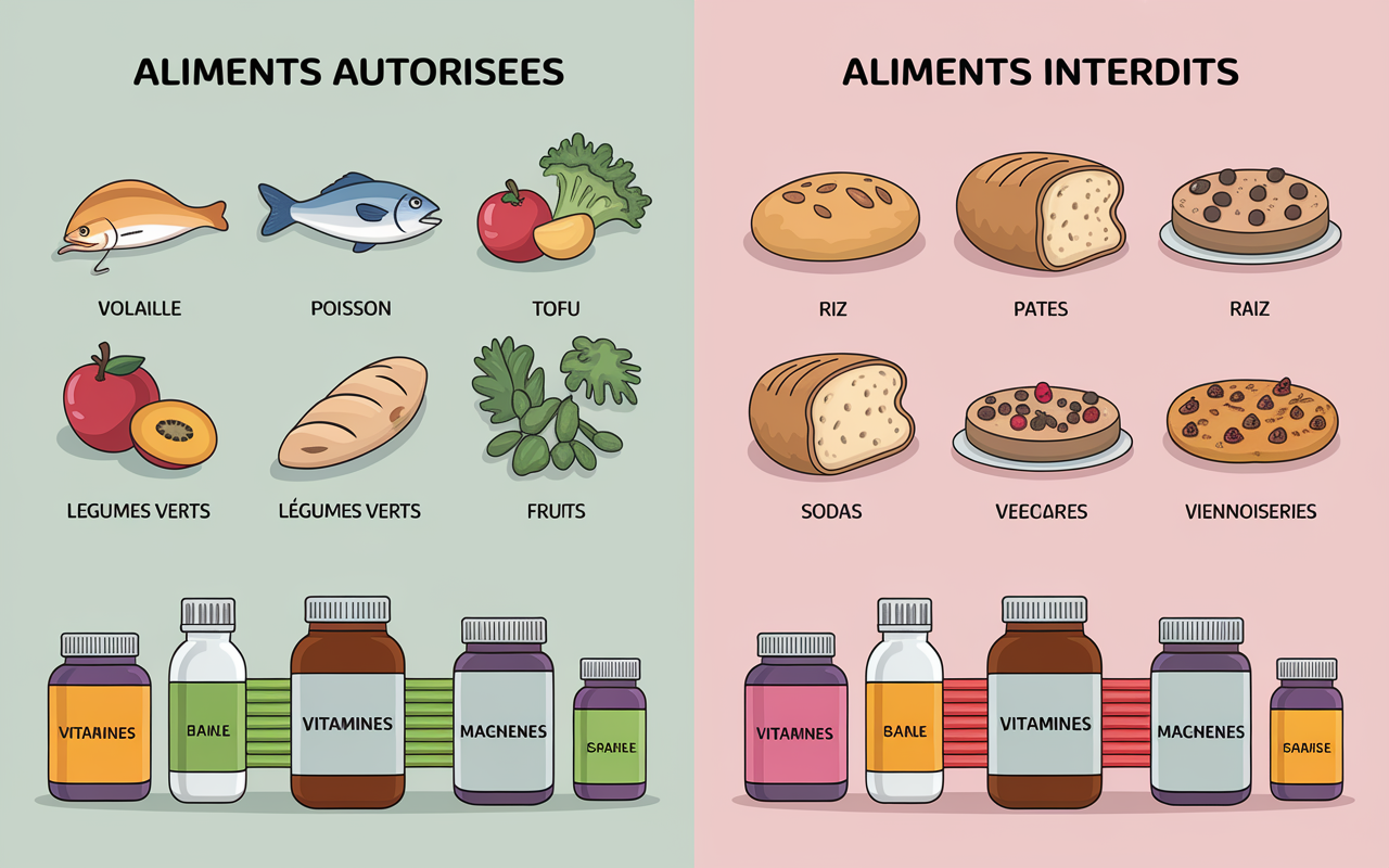 aliments autorises interdits et supplements regime metabolique 21 jours