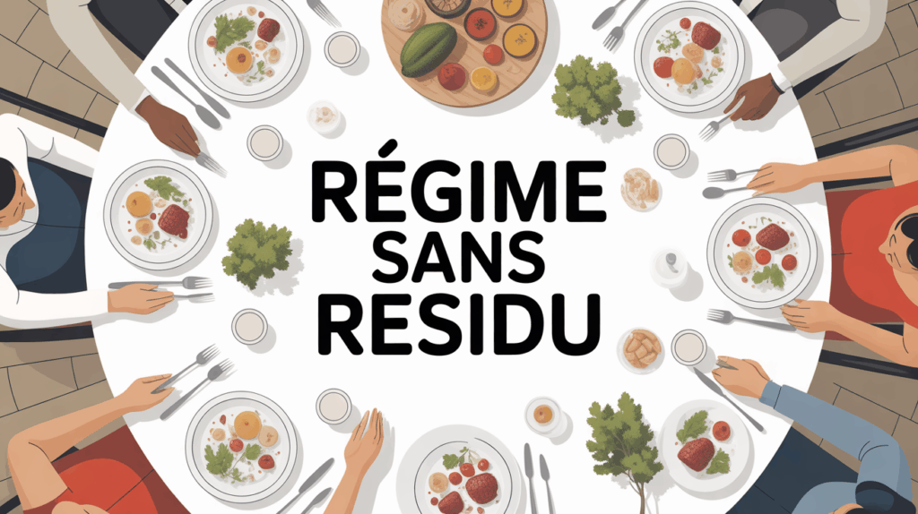 table conviviale regime sans residu repas simple