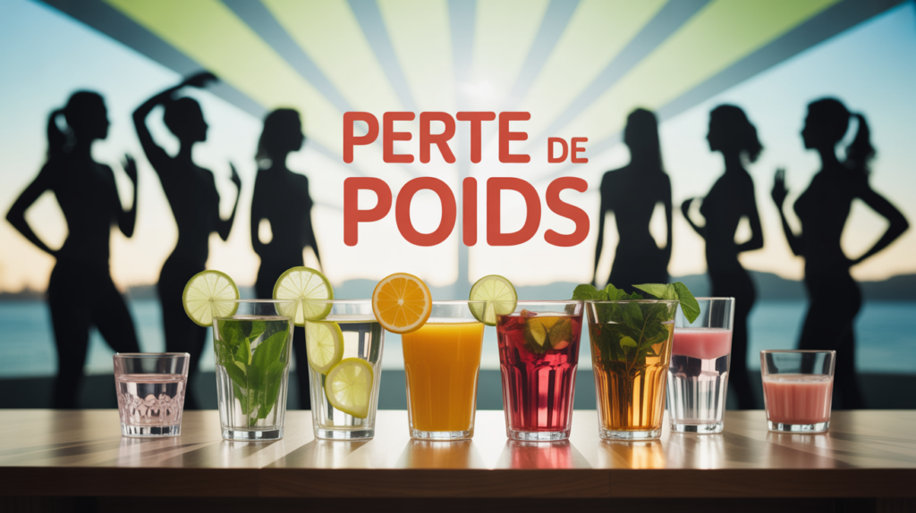 Boisson pour perdre du poids sur table boissons naturelles