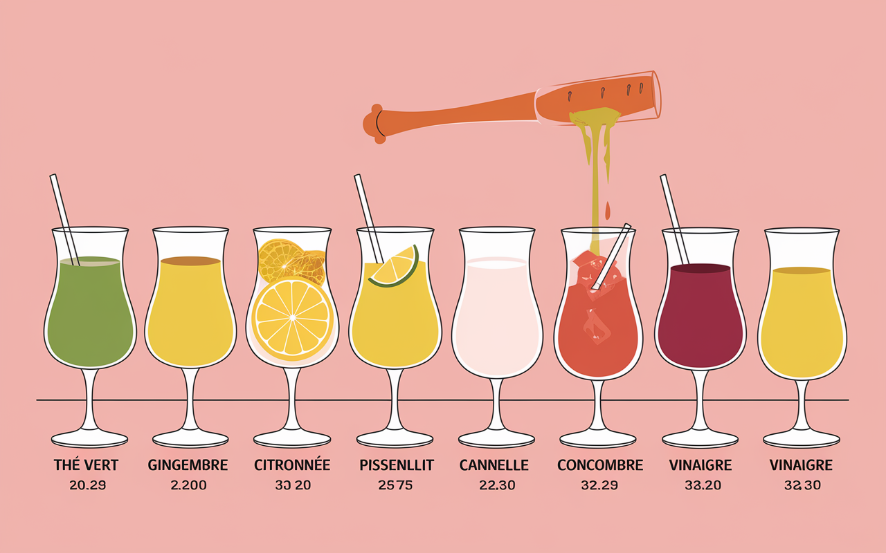 Boisson pour perdre du poids sept recettes verres