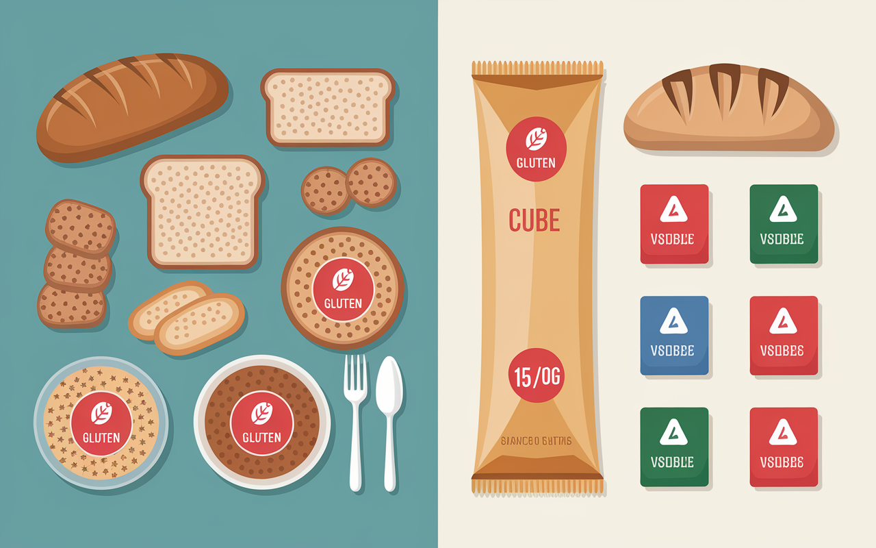 table comparaison quel sont les aliment sans gluten et option gluten