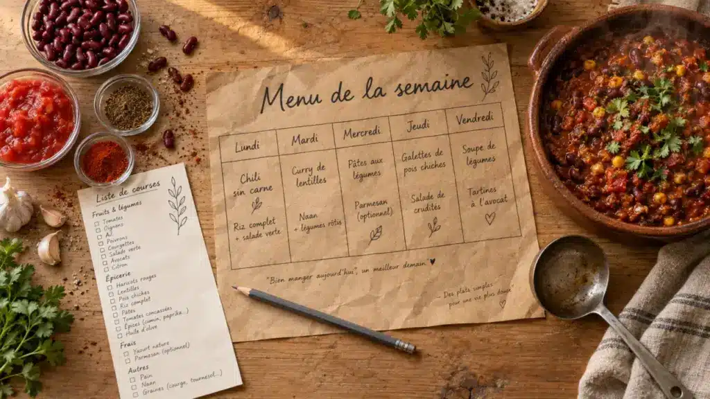 Menu famille semaine varié, simple et facile à organiser